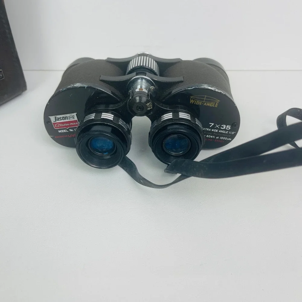 Jason Binoculars Statesman 7x35 Model 138 Brown Extra Wide Angle UVC Good